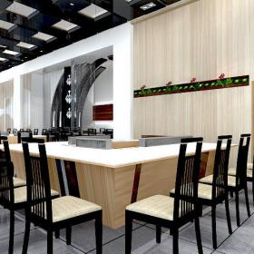 深圳沙井西薈城全臺鐵板燒餐廳設計裝修案例圖